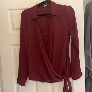Venus never been worn sheer shirt, side tie